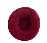 ZGHQHCDRH Pet Calming Bed, Full-size Washable Donut Shape, Designed Like A Donut, Suitable As A Comfortable Sleep Aid For All Types Of Cats.(Read Wine,M 1pcs)