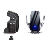 ZGHQHCDRH Phone Car Mount For Cherokee 2016 2017 Car Phone Holder Special Fixed Bracket Base Charging Stand Interior Accessories(Base and holder 4)