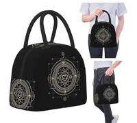 ZGHQHCDRH Polyhedral D20 Dice Sacred Symbol of The Occulti Insulated Lunch Bag for Women Cooler Thermal Food Box Tote Portable Lunch Boxes