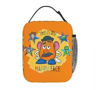 ZGHQHCDRH Potato and Head This is My Happy Face Insulated Lunch Bag Cooler Bag Reusable Portable Tote Lunch Box Food Storage Bag
