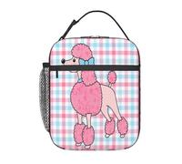 ZGHQHCDRH Pretty Pink Poodle One Lunchbag