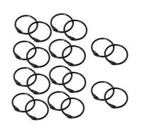 ZGHQHCDRH Ring binders, 20 PCS Diameter 3cm Book Rings Metal DIY Binder Ring for Home School Office Booklets Cards File,red(Black)