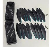 ZGHQHCDRH S159 Drone Accessories Kit S159 Propeller 16PCS and 2PCS Battery Spare Part for GPS Drone Helicopter S159 Part