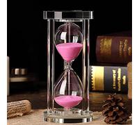 ZGHQHCDRH sand clock, Transparent Crystal Hourglass Timer Sand Clock Crafts Glass Decoration, Sandglass,15 Minutes/30 Minutes/60 Minutes,Home Desk Decor Xmas Birthday G(Blu,60 minutes(17 * 8cm))