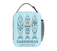 ZGHQHCDRH Sardines Lisbon Portugal Insulated Lunch Bags High Capacity Lunch Container Thermal Bag Lunch Box Tote Office Outdoor Men Women