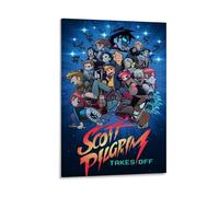 ZGHQHCDRH Scott Pilgrim Takes OffModern Wall Art Poster Textured Canvas Print for Living Room A Striking Centerpiece for Your Home Office DecorFrame-style20x30inch(50x75cm)