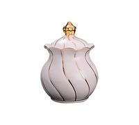 ZGHQHCDRH Seasoning jar, Sugar Bowl Noble Luxury Gold Line Cafe Coffee Shop Household Cube Sugar Pot Ceramic Coffeeware Candy Jar Sugar Storage Bowls Can