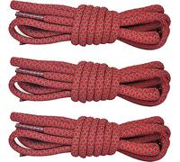 ZGHQHCDRH Shoe Laces, Round Reflective Durable Sports Shoes Lace Replacement Boot Laces,3 Pairs, Are Available.(Bright Red,150cm(3 pairs))
