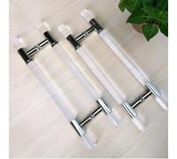ZGHQHCDRH Shower Door Handle, Front Pull,Clear Acrylic Grab Rod Non Slip Bar for Master Bath Shower Glass Doors/Barn Silding Push Pull Wood Gate,Round Modern(White,Length60CM)