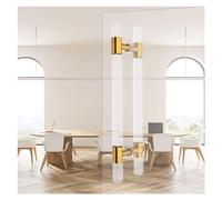 ZGHQHCDRH Shower Door Handle， Front Pull,Clear Acrylic Grab Rod Non Slip Bar for Master Bath Shower Glass Doors/Barn Silding Push Pull Wood Gate,Round Modern(Yellow,Length180CM)