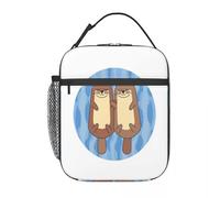 ZGHQHCDRH Significant Otter Otters in Love Holding Hands One Lunchbag