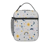 ZGHQHCDRH Sky Small Print Handheld Insulation Lunch Bag for Boy/Girls Best Gifts 3D Cartoon Portable Lunch Box Bag Picnic Bag