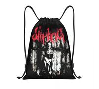 ZGHQHCDRH Slipknoted Heavy Mental Music Drawstring Backpack Gym Sports Sackpack String Bags for Working Out