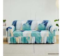 ZGHQHCDRH sofa slipcover, Stretchy Sofa Slipcover with Non Slip Spandex Fabric for 1 4 Seater Couch Stylish Skirt Design(K,4 Seater/92 118in)