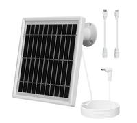 ZGHQHCDRH Solar panels, Charger 360° Adjustable Wall Mount with DC Port 9.8ft Charging Cable for Ring Stick Up Cam Battery for Spotlight Plus/Pro(White)