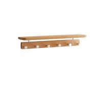 ZGHQHCDRH Solid Wood Wall Mounted Coat Rack with Hooks Entryway Organizer for Hats Clothes and Bags Large Natural Wood Color