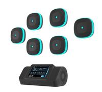 ZGHQHCDRH Split Music Boxing Machine, Smart Music Boxing Machine Wall Mounted, Split Music Boxing Machine with Functional Main Unit and 6 Split Targets, 10 Mode & Speed Adjustable