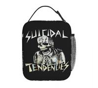 ZGHQHCDRH Suicidal Tendencies Insulated Lunch Bag Thermal Meal Container Portable Tote Lunch Box for Men Women Beach Travel