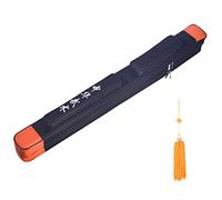 ZGHQHCDRH Sword bag， Tai Chi Carry Case, Jiansui Tassel Double Layer Oxford Cloth PU Leather Multifunction Back,Red(Black)