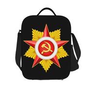 ZGHQHCDRH Symbol Resuable Lunch Boxes for Waterproof Russian CCCP USSR Socialist Flag Thermal Cooler Lunch Bag Kids