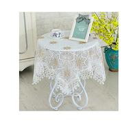 ZGHQHCDRH Tablecloths, Floral Embroidered Tablecloth,Macrame Fabric Table Cloths for Parties,Dust-Proof Cover for Dining Party Wedding-C 150x150cm(G,90x90cm(35x35inch))