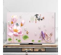 ZGHQHCDRH Television cover, Indoor Universal Screen Protector For LCD LED Chinese TV 55 Inch 65 Heat Dissipation Dust Cover Cloth Hanging Desktop Waterproof,Color:A(C,49 52in(118x70cm))