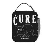 ZGHQHCDRH The Cure Rock Band Love Cats Insulated Lunch Bag Leakproof Meal Container Thermal Bag Tote Lunch Box School Outdoor Bento Pouch