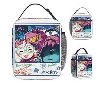 ZGHQHCDRH The Fun Gang Polaroid Deltarune Game Lunch Bag School Lunch Box for Adult Fashion Print Thermal Tote Handbags Oxford Cooler Bag
