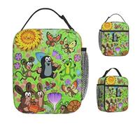 ZGHQHCDRH The Little Mole Lunch Bag Funny Lunch Box for Adult Office Portable Insulated Cooler Bag Oxford Designer Tote Food Bags