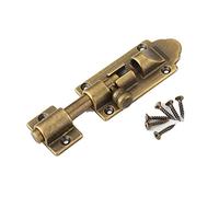 ZGHQHCDRH Thickened Copper Barrel Latch - 3 Inch Slide Bolt Lock for Doors, Bathrooms | Antique Devise with Mounting Screws(4.5cm Antique Copper)