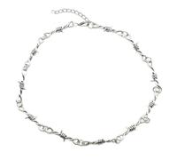 ZGHQHCDRH Thorns Hip-hop Gothic Punk Style Barbed Wire Small Thorn Chain Men and Women Harajuku Necklace Jewelry Gift