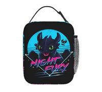 ZGHQHCDRH Toothless Night Fury Thermal Insulated Lunch Bags for School Portable Food Container Bags Men Women Cooler Thermal Lunch Boxes