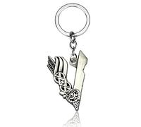 ZGHQHCDRH Vikings Legends Necklace Viking V Logo Pendant Necklace Ragnar Lodbrok Jewelry For Men Women Birthday Gift