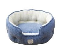 ZGHQHCDRH Warm-colored, soft cotton fleece semi-enclosed pet bed, suitable for cats and dogs, portable and practical for home use.(Blue,XL)