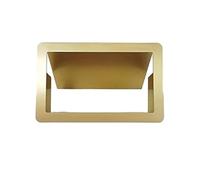 ZGHQHCDRH Waste bin lids, Stainless Steel Cupboard Waste bin Lid Built-in Rubbish, lid Square Metal Wall Mounted Compost Worktop(Gold)