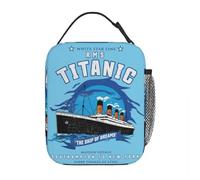 ZGHQHCDRH White Star Line RMS Titanic Insulated Lunch Bag Boys Kids Gift Food Container Bags Leakproof Thermal Cooler Lunch Box for School