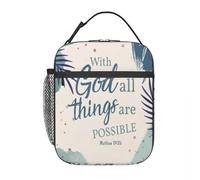 ZGHQHCDRH with God All Things are Possible One Lunchbag