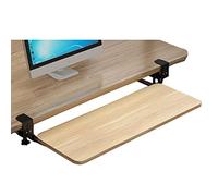 ZGHQHCDRH Wooden Keyboard Tray Sliding Under Desk, 25Kg Load, Pull Out Shelf, Computer Arm Support Wrist Rest(Walnut,52x25cm(21x10Inch))