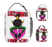 ZGHQHCDRH Yungblud Idols The World Tour 2025 Lunch Bag Fun Lunch Box for Child Travel Portable Zipper Cooler Bag Custom Thermal Lunch Bags