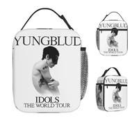 ZGHQHCDRH Yungblud Idols The World Tour 2025 Lunch Bag Office Lunch Box for Girls Funny Print Thermal Tote Handbags Zipper Cooler Bag