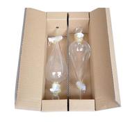 ZGHSWM 2 Pieces/Pack 125mL Glass Separating Funnel with Glass Stopper Screw Tap Separatory Funnel Laboratory Glassware