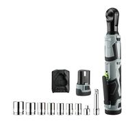 ZGJIAJU 45NM Cordless Electric Wrench 12V 3/8 Ratchet Wrench Set Angle Drill Screwdriver to Removal Screw Nut Car Repair Tools High Torque(W125101A-1 Battery)