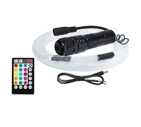 ZGJIAJU Car Interior Lights 2W RGB LED Light Source Led Fiber Optic Lighting 0.75mm 2M For Car Sky Starry Lights Decoration Remote Controller(0.75mm 50pcs 2M)
