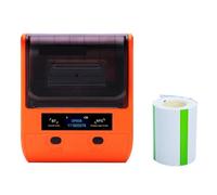 ZGJIAJU DP80S 30-80mm Mini Portable Thermal Printer Multifunctional Barcode Label Sticker Maker BT Clear Printing(DP80S 1Roll Color)