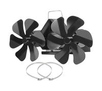 ZGJIAJU Log Burner Fan Heat Powered Stove Fan 12 Blade Wood Burning For Log Silent Energy Saving Double 6Blade Firewood Fireplace(12 Wall Mounted)