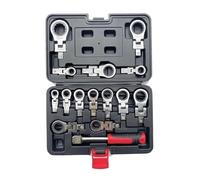 ZGJIAJU Ratchet Wrench Shaking Spanner Head Interchangeable Combination Set Rotatable 180 °Removable Flexible Torque Spanner(15pcs Set)