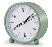 ZGJYSP Multifunctional Round Silent Analog Alarm Clock Non Ticking,Silent Non-Ticking Desktop Clock Round,Bedside Clock with Snooze & Nightlight Function for Home Bedroom/Office (Color:Green) (Green)