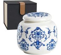 Zglmydrem.yn Small Urns for Human Ashes Keepsake,Urn for Ashes for Women,Ceramic Urns for Cremation, Funeral,Home- Handcrafted Keepsake, UP to 10 Cubic inches (1pcs & S)