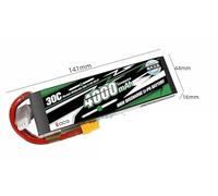 ZGLOZSH For Gens ACE 4000mAh 30C 2S/3S/4S/6S 7.4V/11.1V/14.8V22.2V Lipo Battery With T-Plug/XT60 Plug for Aircraft FPV Frame Racing Drone(2S 7.4V With XT60)