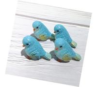 4Pcs Blue Miniature Bird Figurines,Mini Resin Birds,Fairy Garden Accessories and Supplies, Micro Landscape,Bonsai Craft Decor Outdoor Statues Outdoor Décor,Garden Sculptures and Statues,Statues